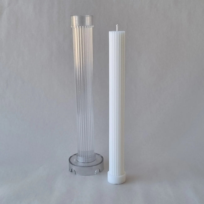 Fluted stick acrylic candle mold