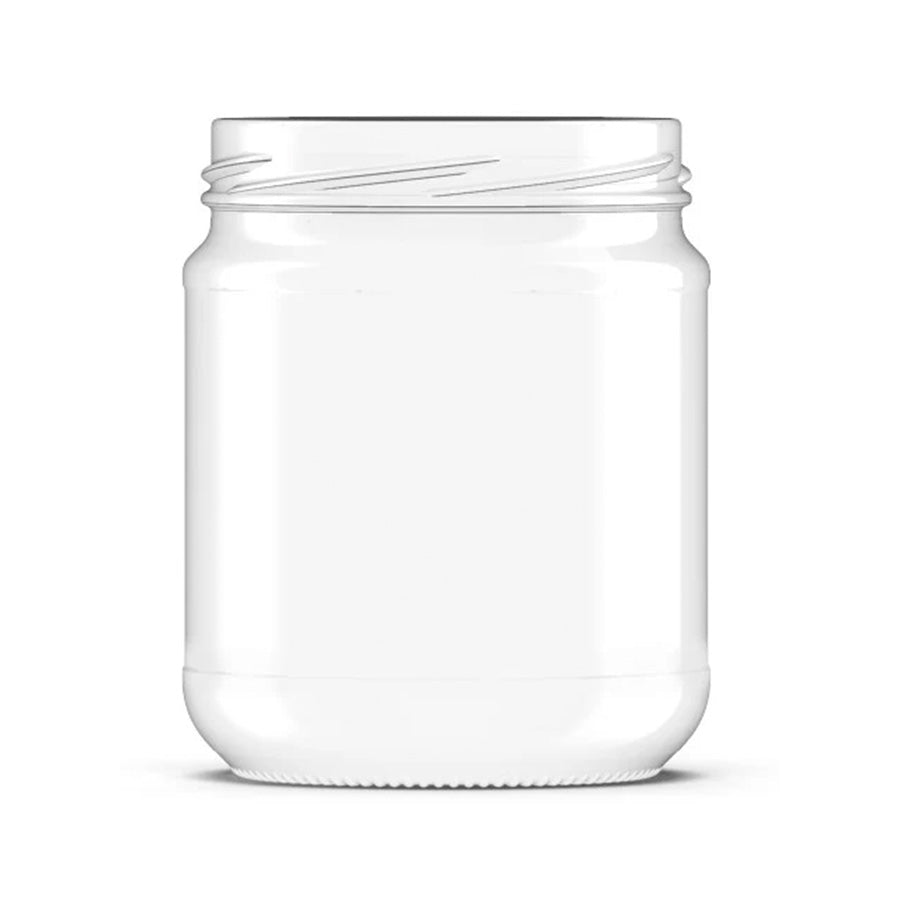 500mL round glass jar with black lid