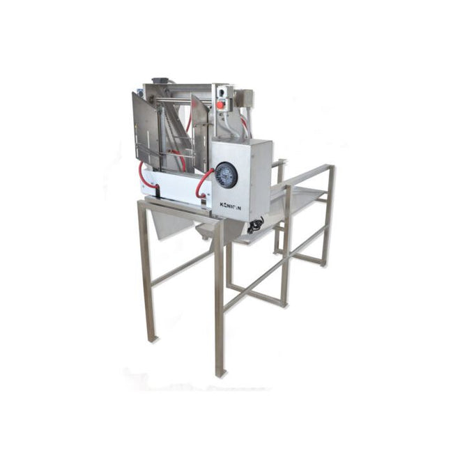 Uncapping Machine Automatic (Königin) with heated oscillating knives + 2m long tank with frame slide