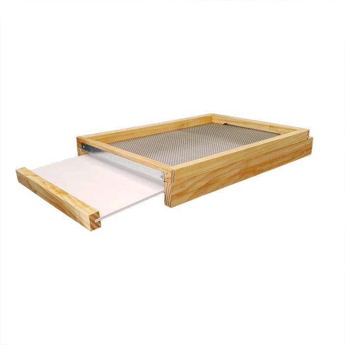 Bottom Board 8-Frame with SS mesh + tray for Varroa, SHB, Wax Moth management - Lanogard Treated