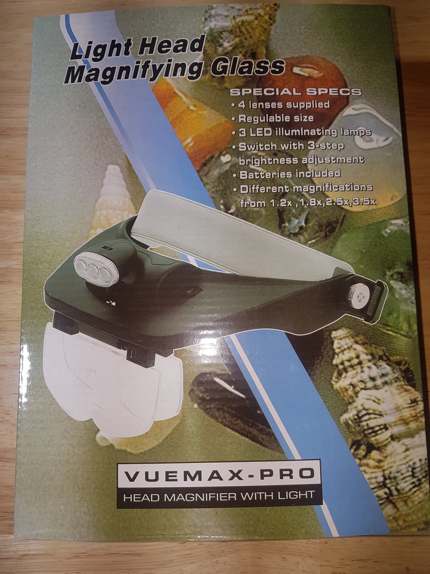 3 VUEMAX PRO Head Magnifier 1.2X, 1.8X, 2.5X, 3.5X 