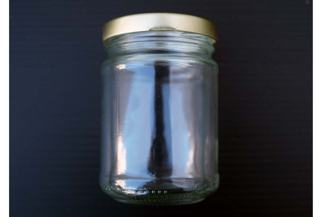 255ml glass jar with gold lid
