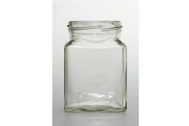 50ml square glass jar with gold lid