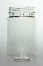 375ml plastic jar with white plastic lid